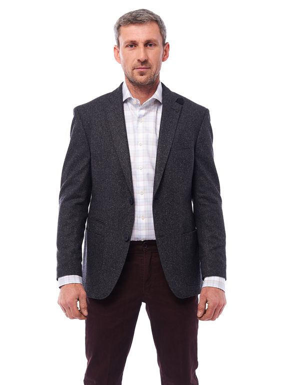 Пиджак мужской шерстяной Roy Robson с локтями из замши, modern fit | купить в интернет-магазине Olymp-Men