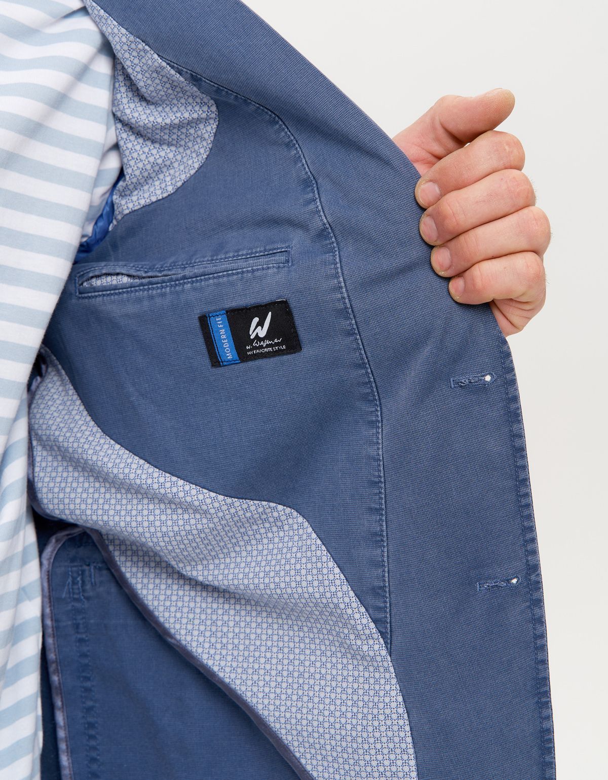 Пиджак мужской w.Wegener из хлопка с эластаном | купить в интернет-магазине Olymp-Men