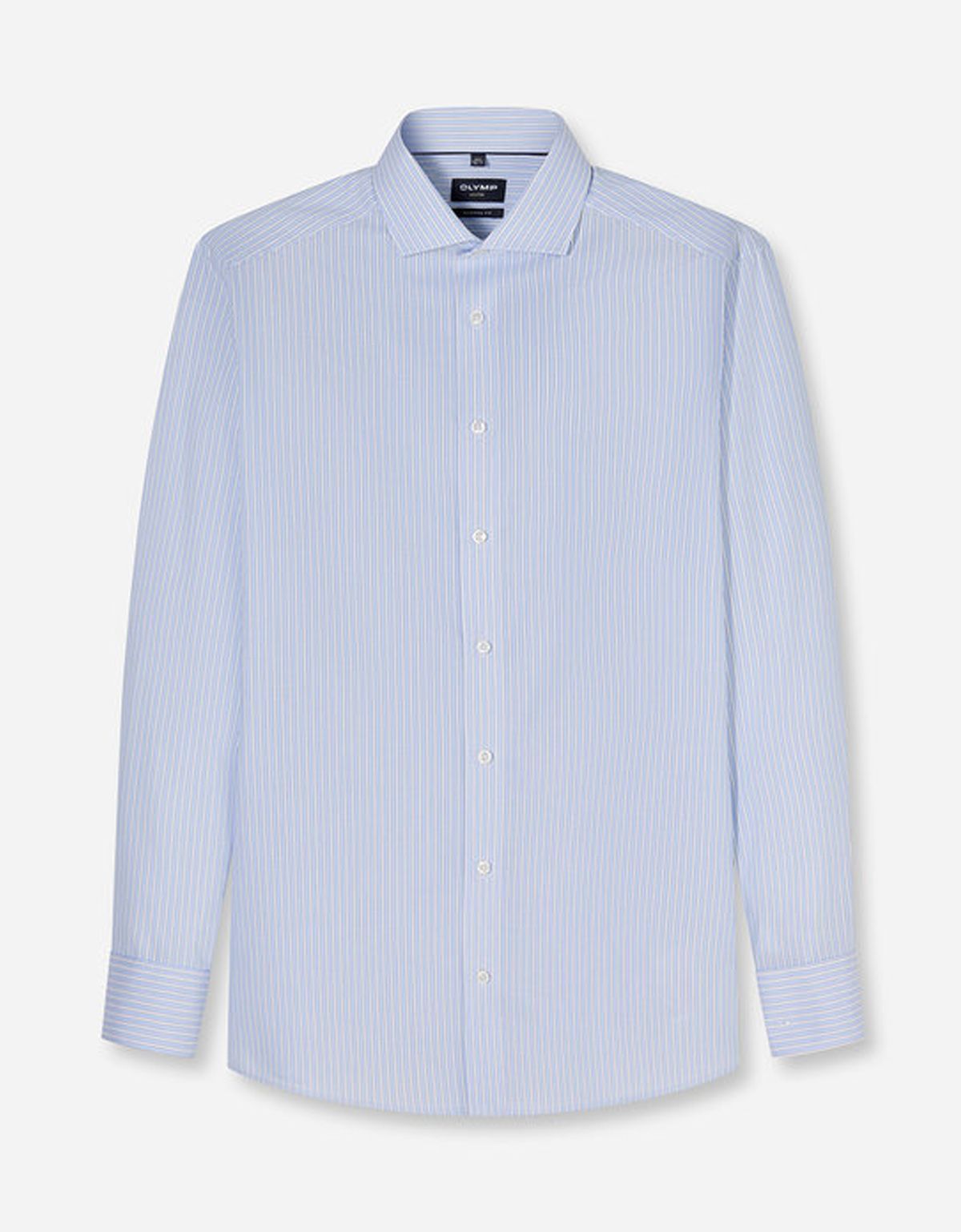 Рубашка классическая в голубую полоску OLYMP Luxor, полуприлегающая | купить в интернет-магазине Olymp-Men