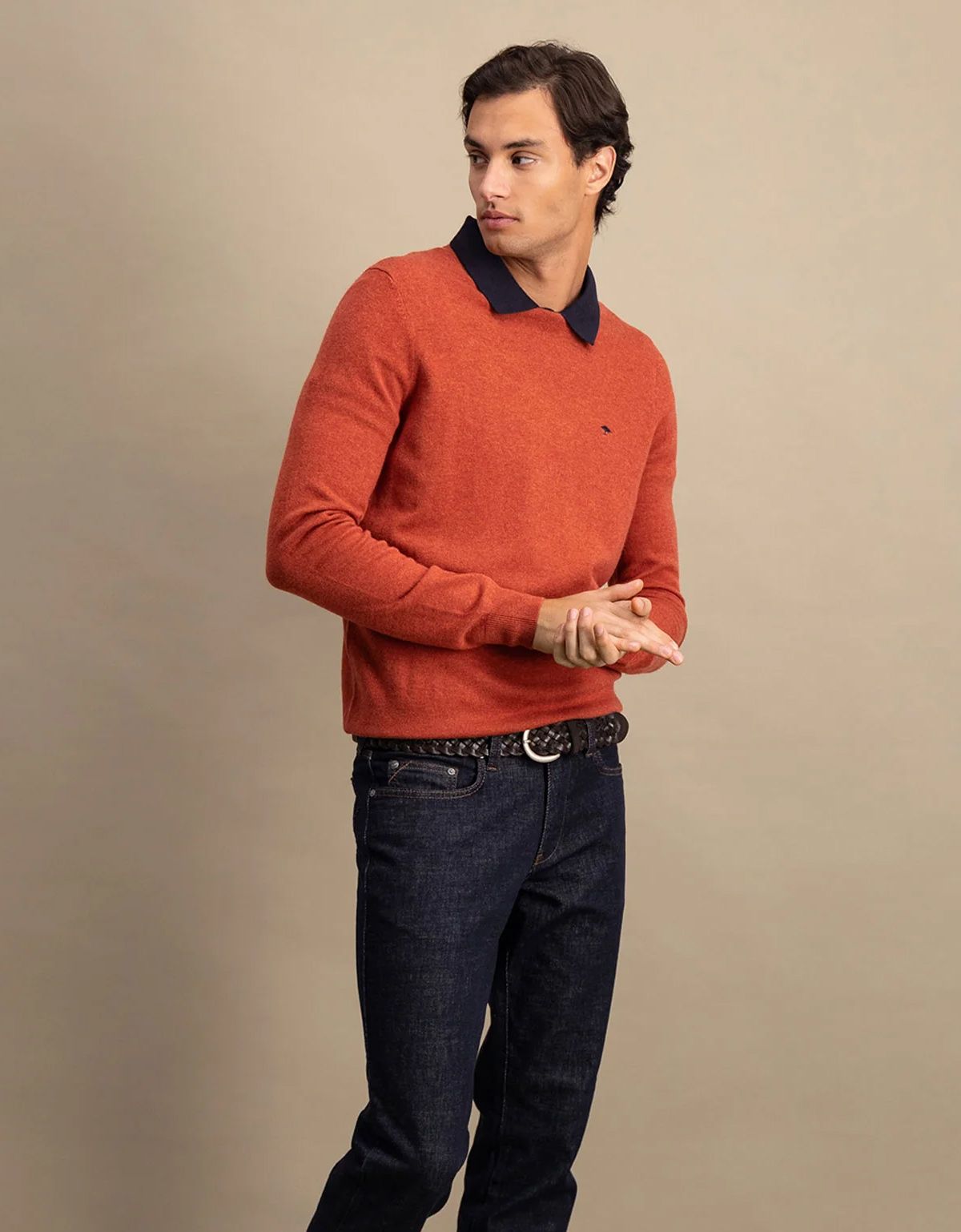 Джемпер мужской Fynch-Hatton с круглым вырезом | интернет-магазин Olymp-Men