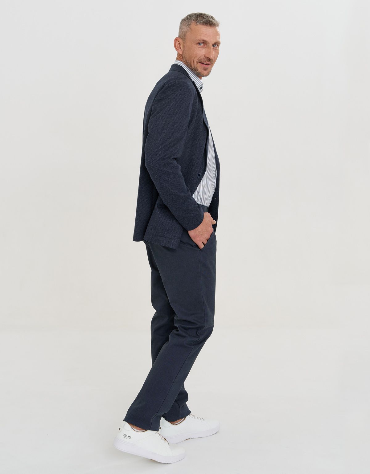 Пиджак мужской трикотажный синий Roy Robson | купить в интернет-магазине Olymp-Men