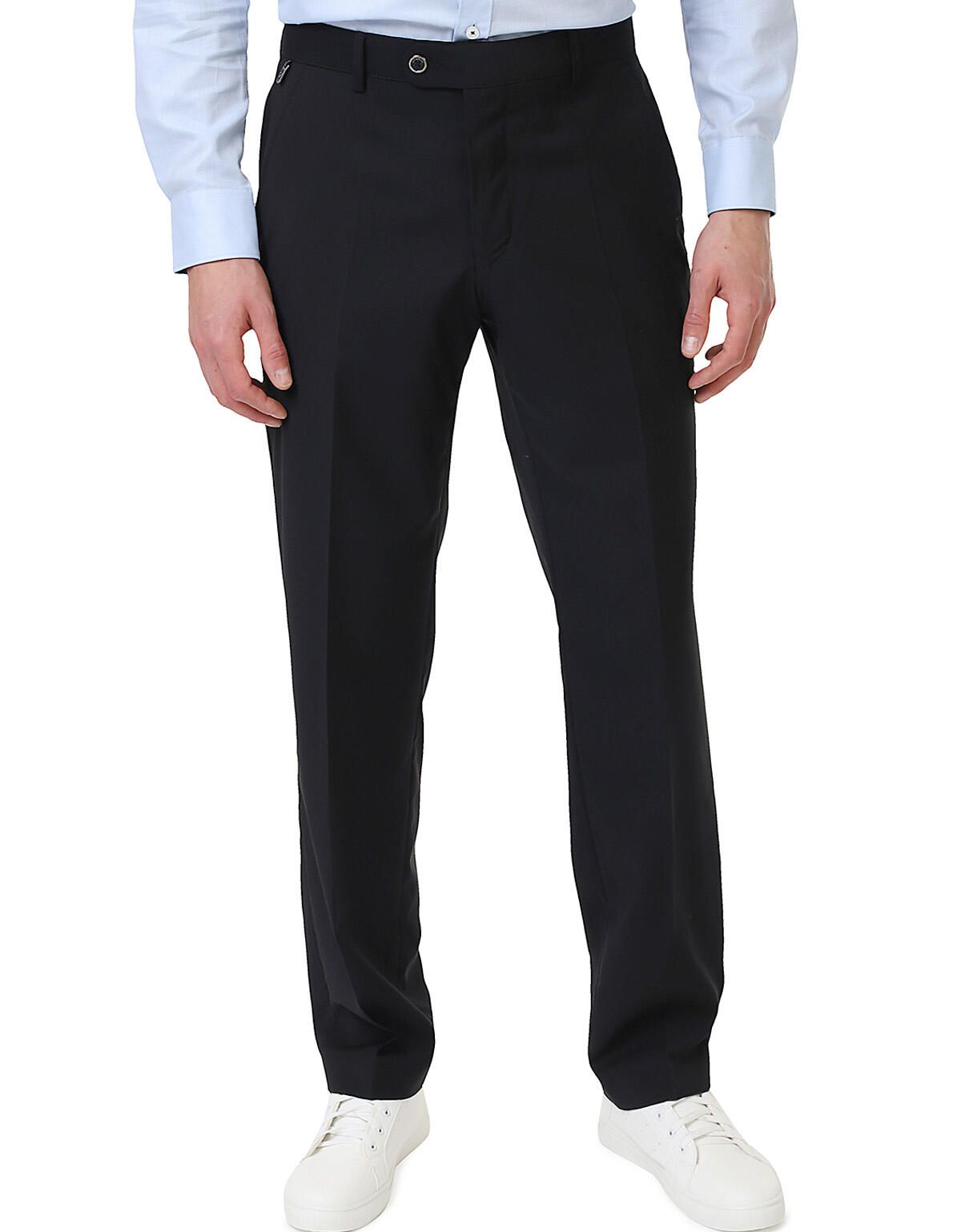 Классические чёрные брюки Wegener из шерсти 120`S