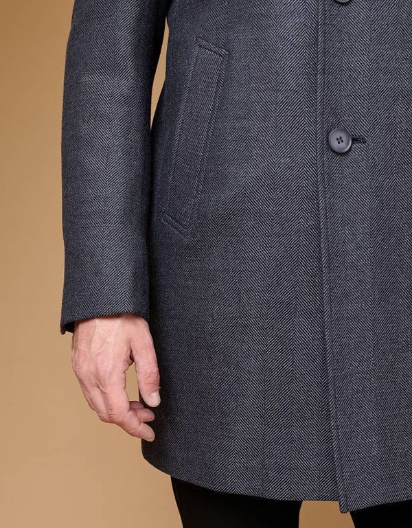 Пальто мужское утепленное с английским воротником | купить в интернет-магазине Olymp-Men