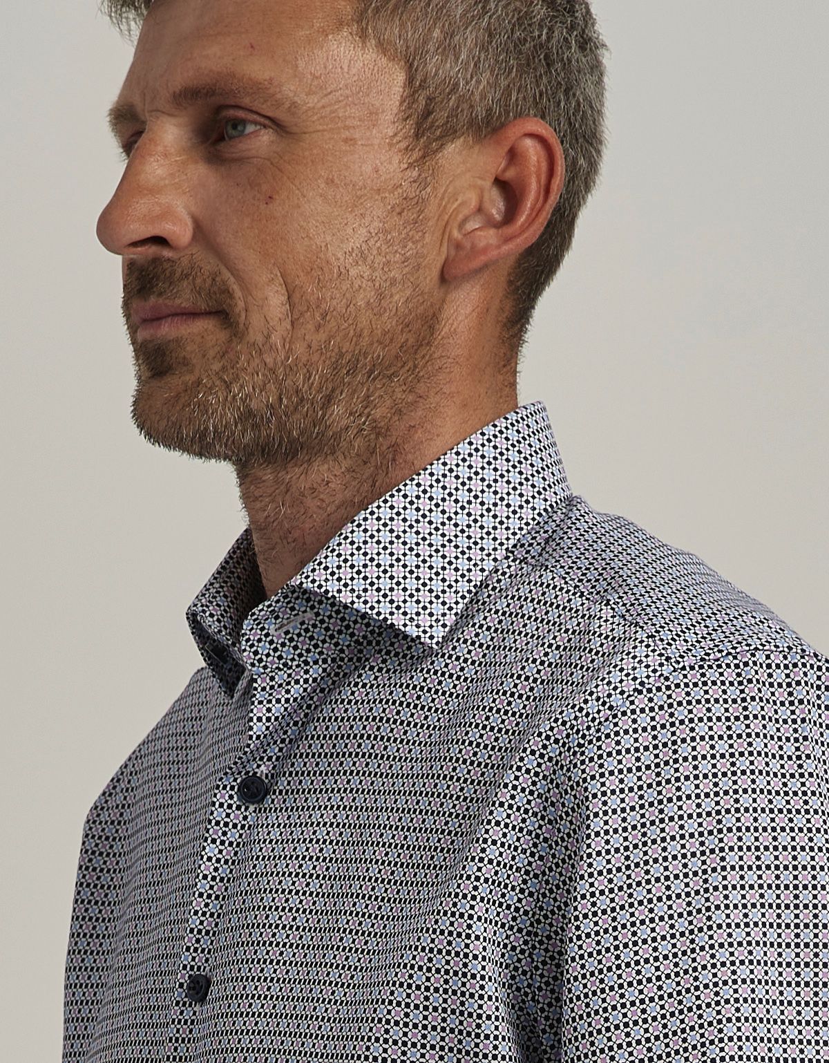 Рубашка мужская Olymp Signature в розовую клетку