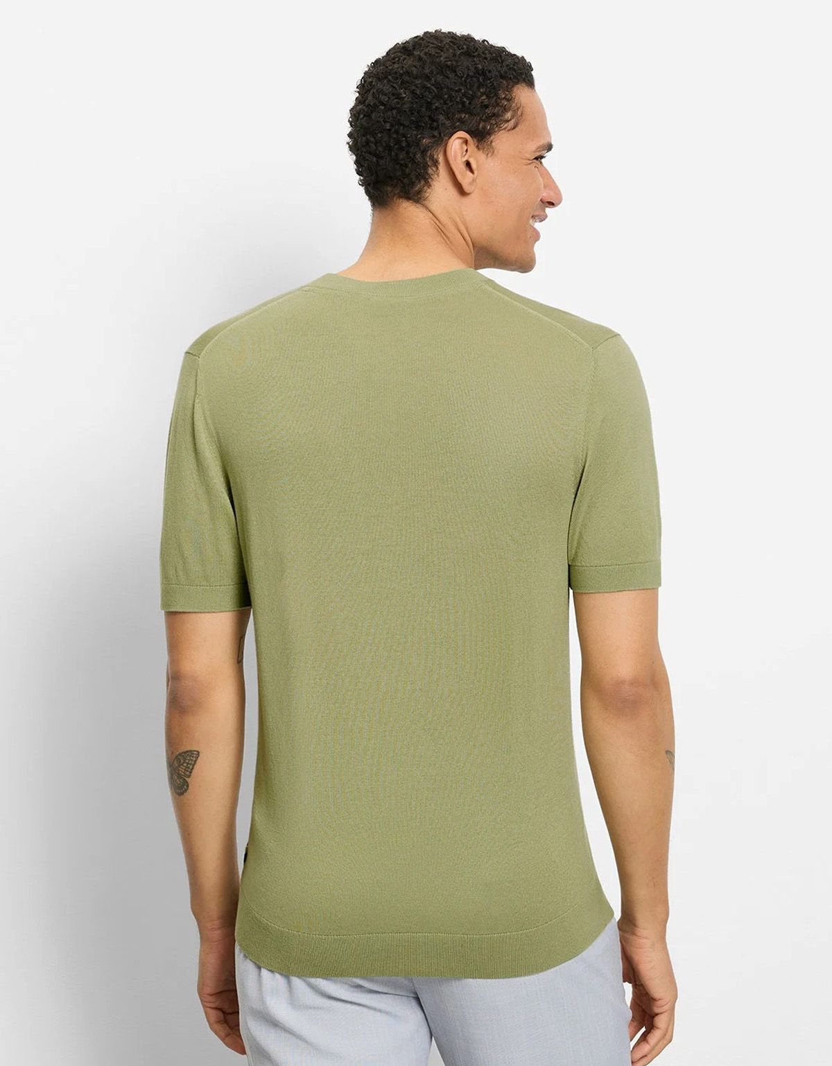 Футболка мужская вязанная зелёная Olymp | купить в интернет-магазине Olymp-Men