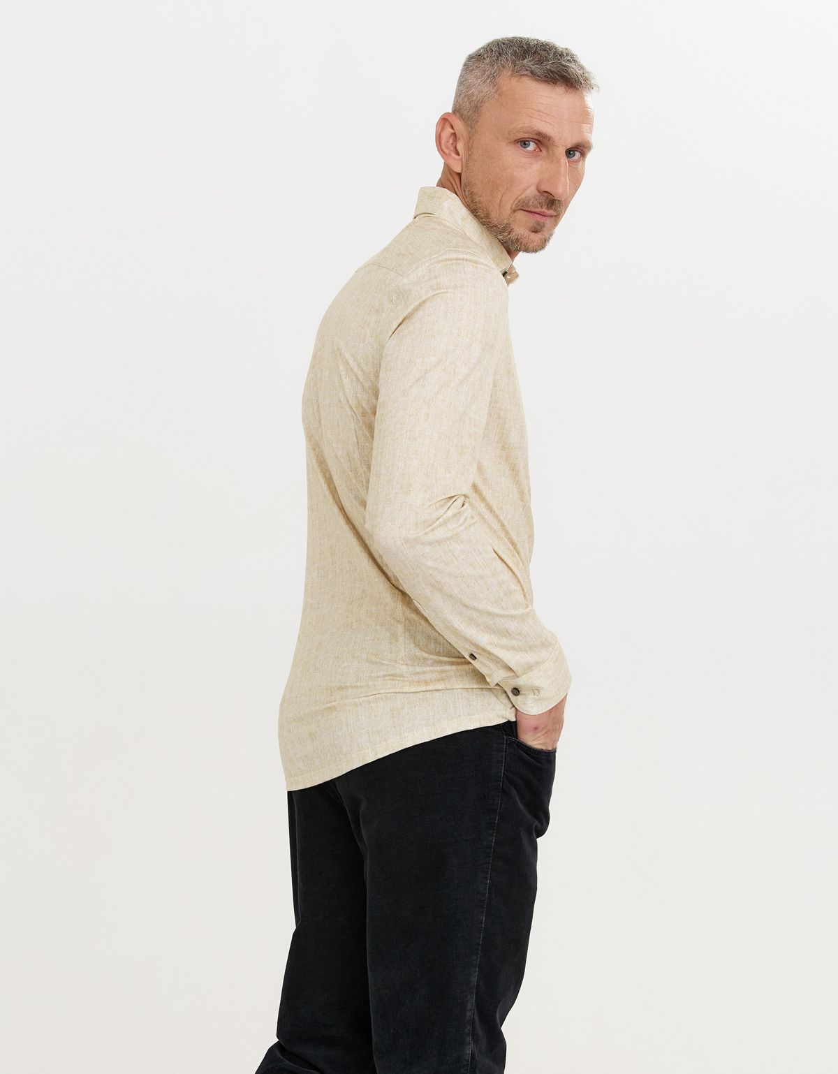 Рубашка мужская трикотажная OLYMP 24/7, body fit | купить в интернет-магазине Olymp-Men