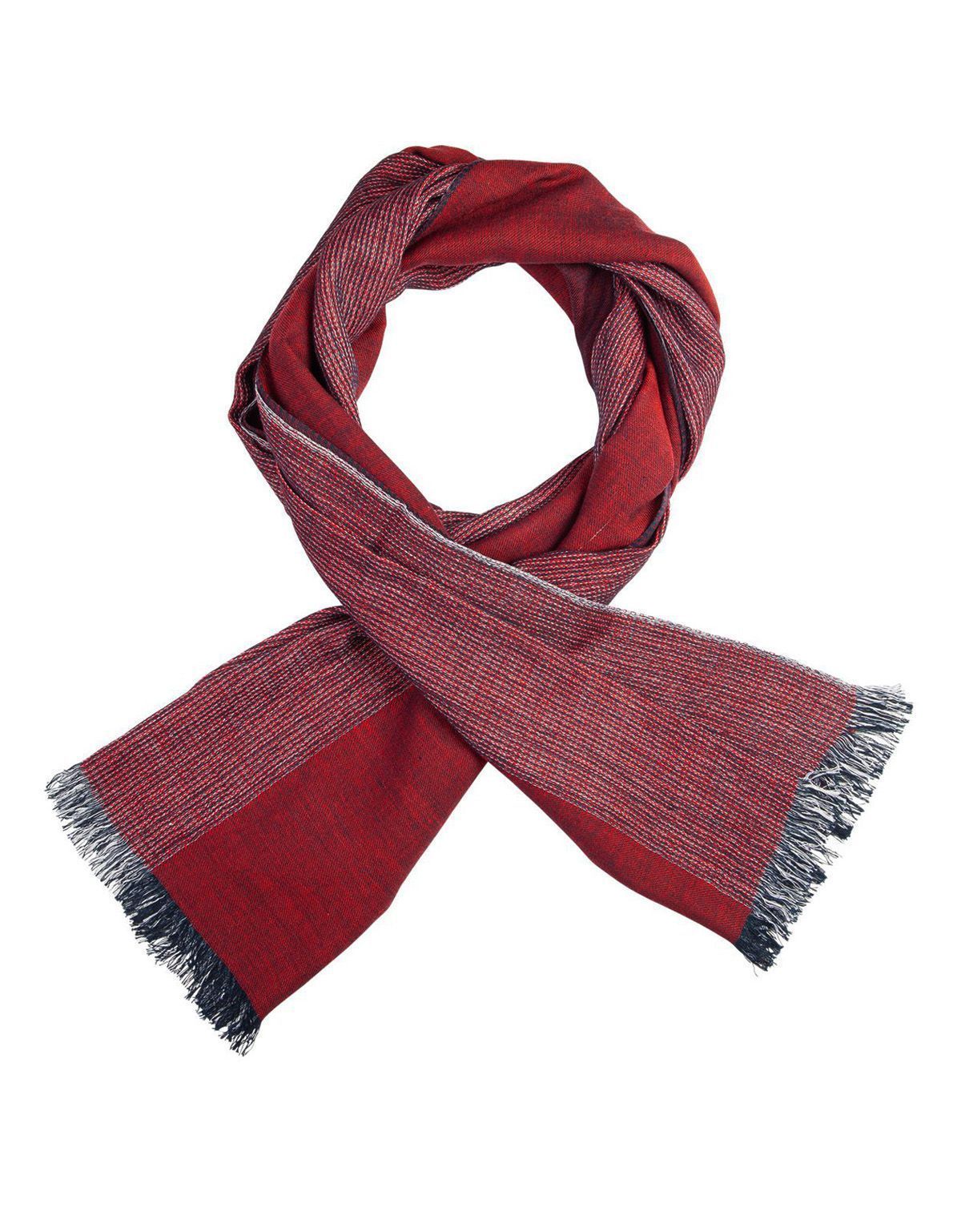 Шарф мужской Lindenmann в красную полоску | купить в интернет-магазине Olymp-Men