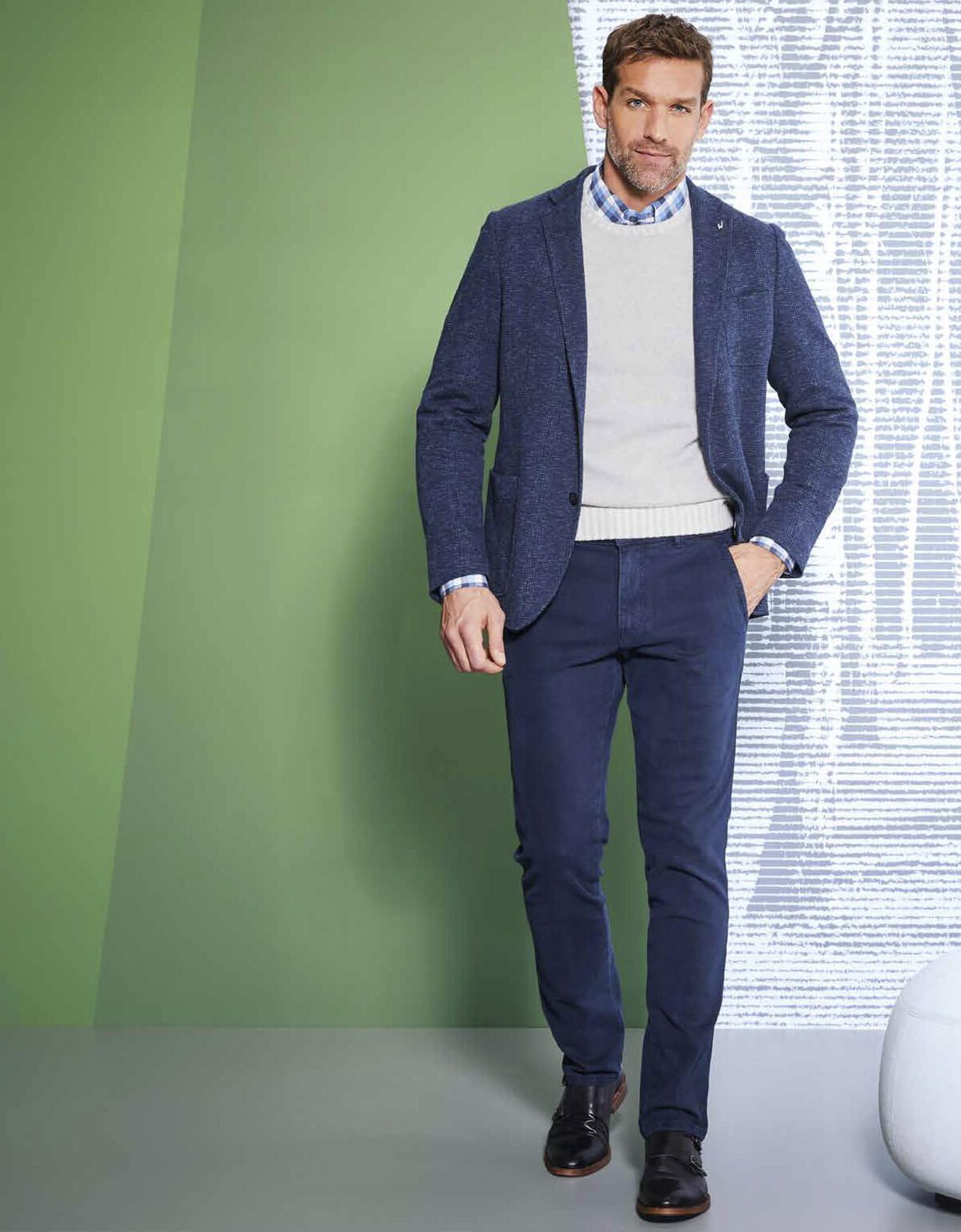 Пиджак мужской трикотажный w.Wegener в клетку | купить в интернет-магазине Olymp-Men