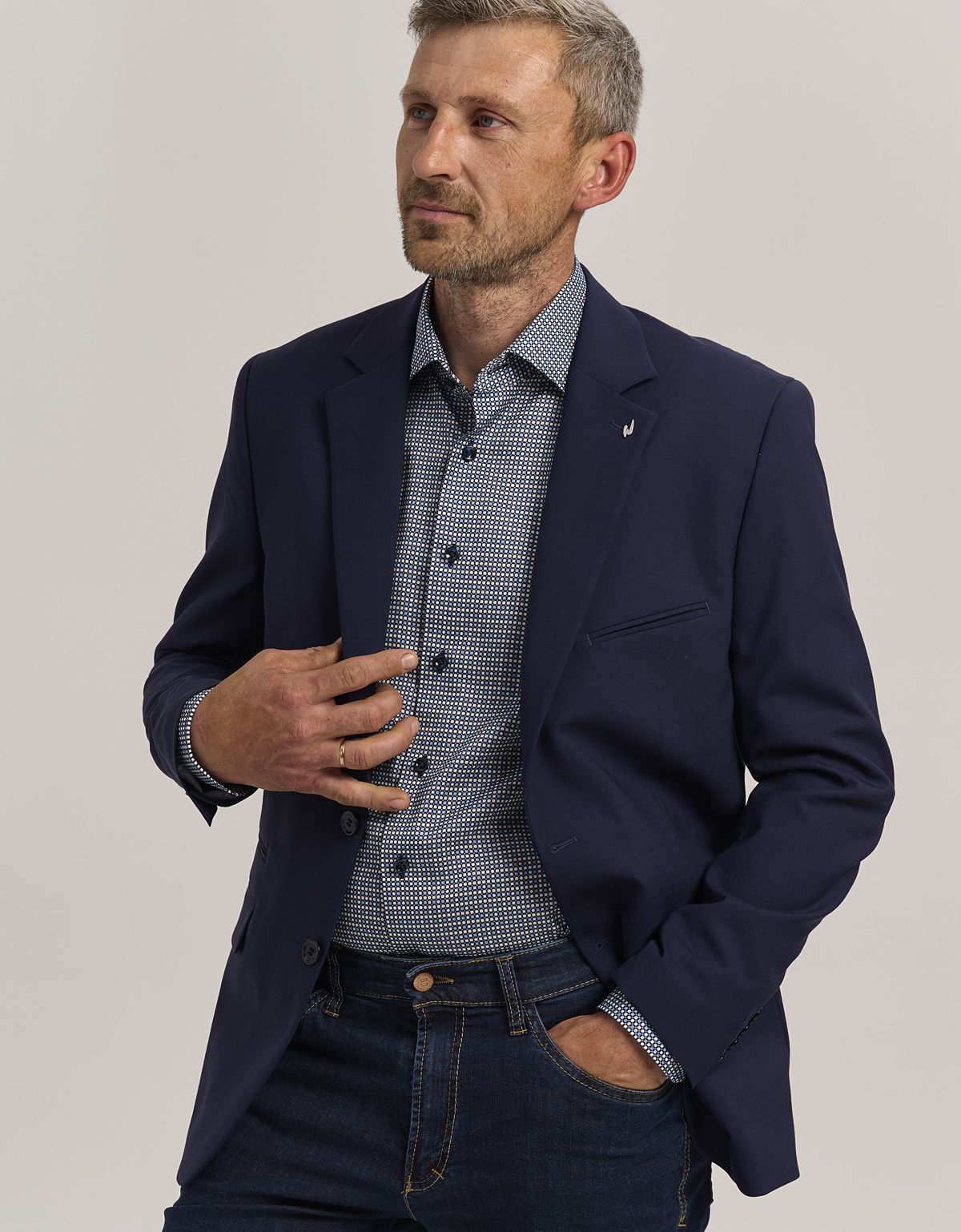 Пиджак мужской синий w.Wegener | купить в интернет-магазине Olymp-Men