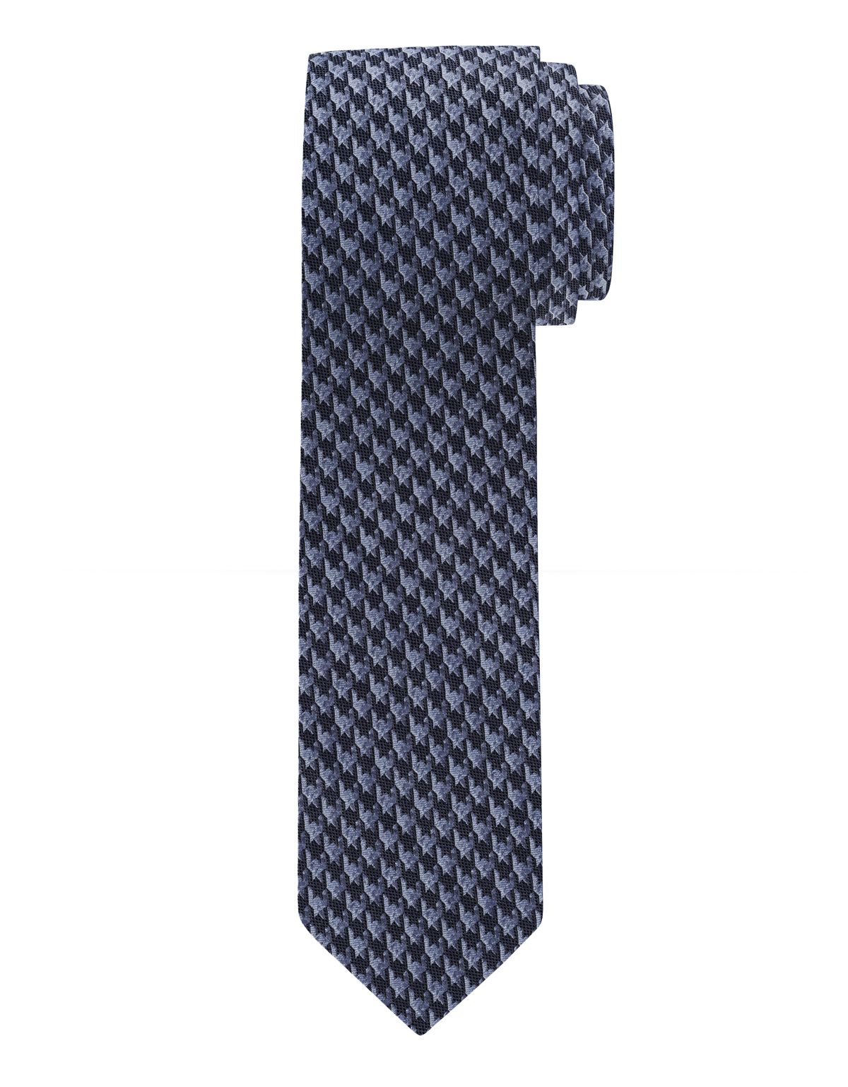 Галстук Olymp с рисунком гусиная лапка, 6,5 см[СИНИЙ]