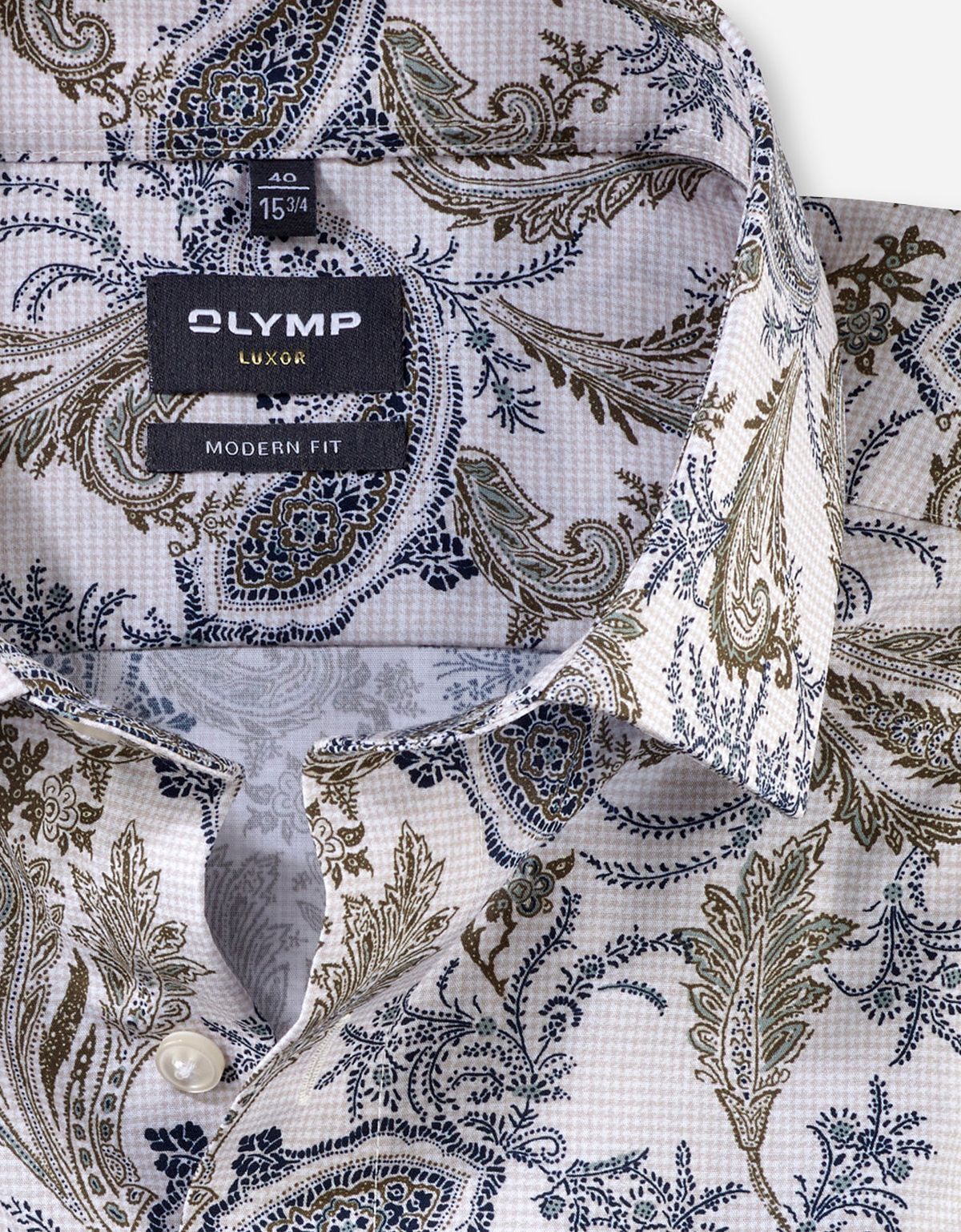 Рубашка мужская Olymp Luxor, modern fit, с рисунком огурцы | купить в интернет-магазине Olymp-Men