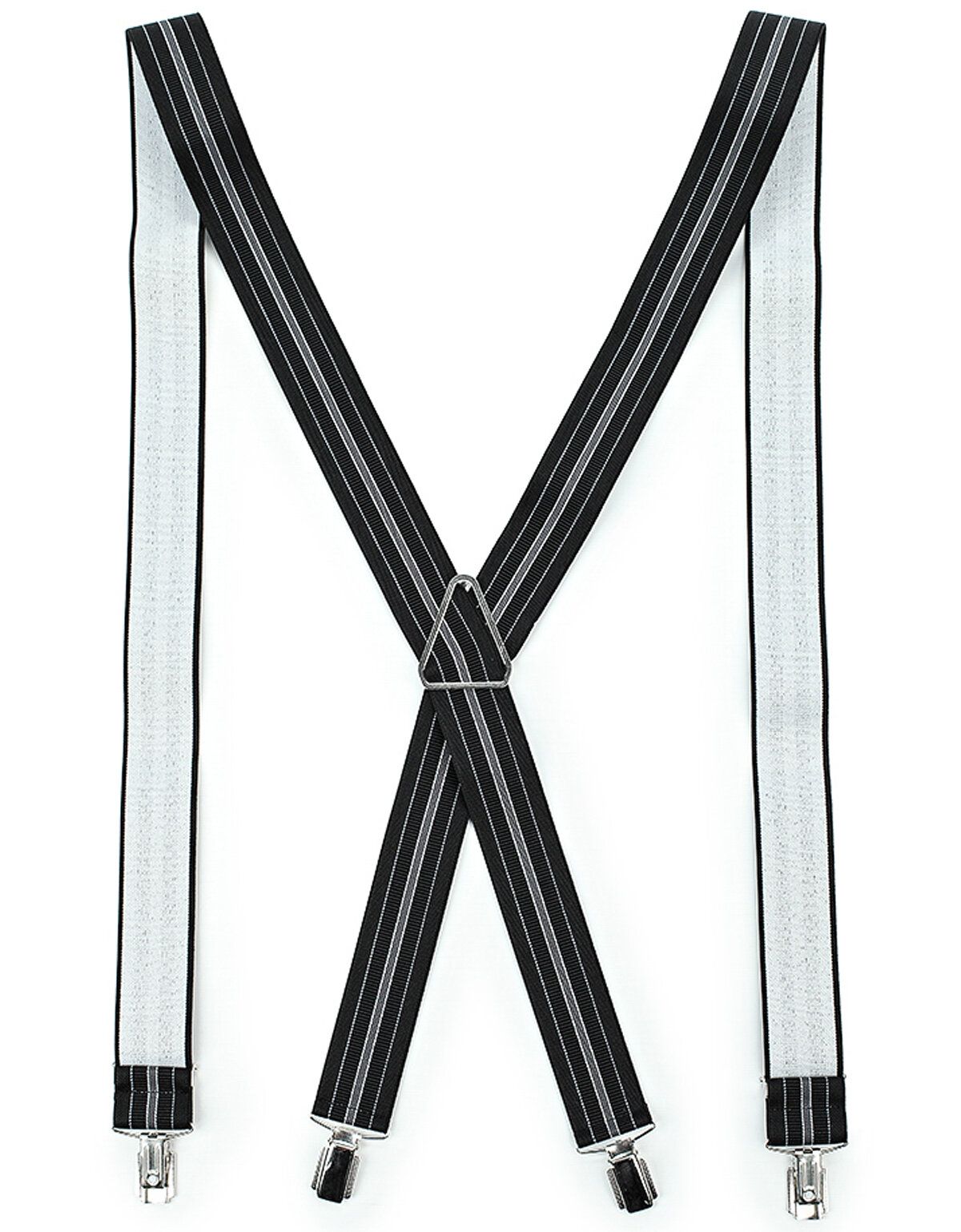 Черные мужские подтяжки в полоску | купить в интернет-магазине Olymp-Men