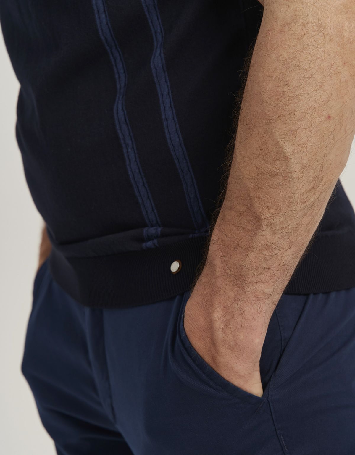 Поло мужское синее вязаное на молнии Gratude | купить в интернет-магазине Olymp-Men