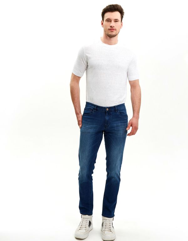Джинсы классические синие мужские Hattric | купить в интернет-магазине Olymp-Men