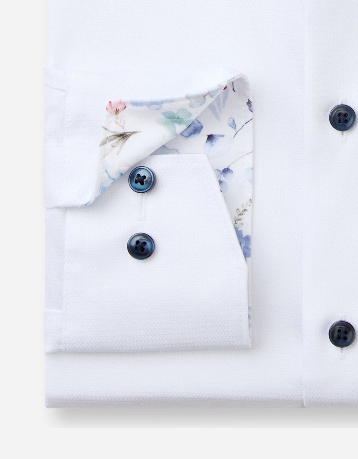 Рубашка белая мужская фактурная OLYMP Luxor, comfort fit | купить в интернет-магазине Olymp-Men