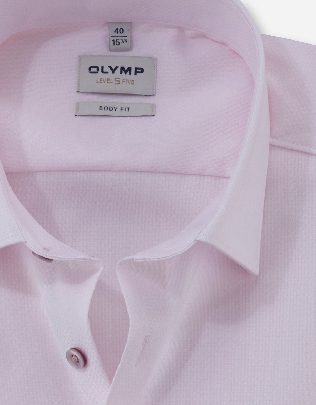 Сорочка розовая мужская приталенная OLYMP, фактурная, на рост >186 | купить в интернет-магазине Olymp-Men