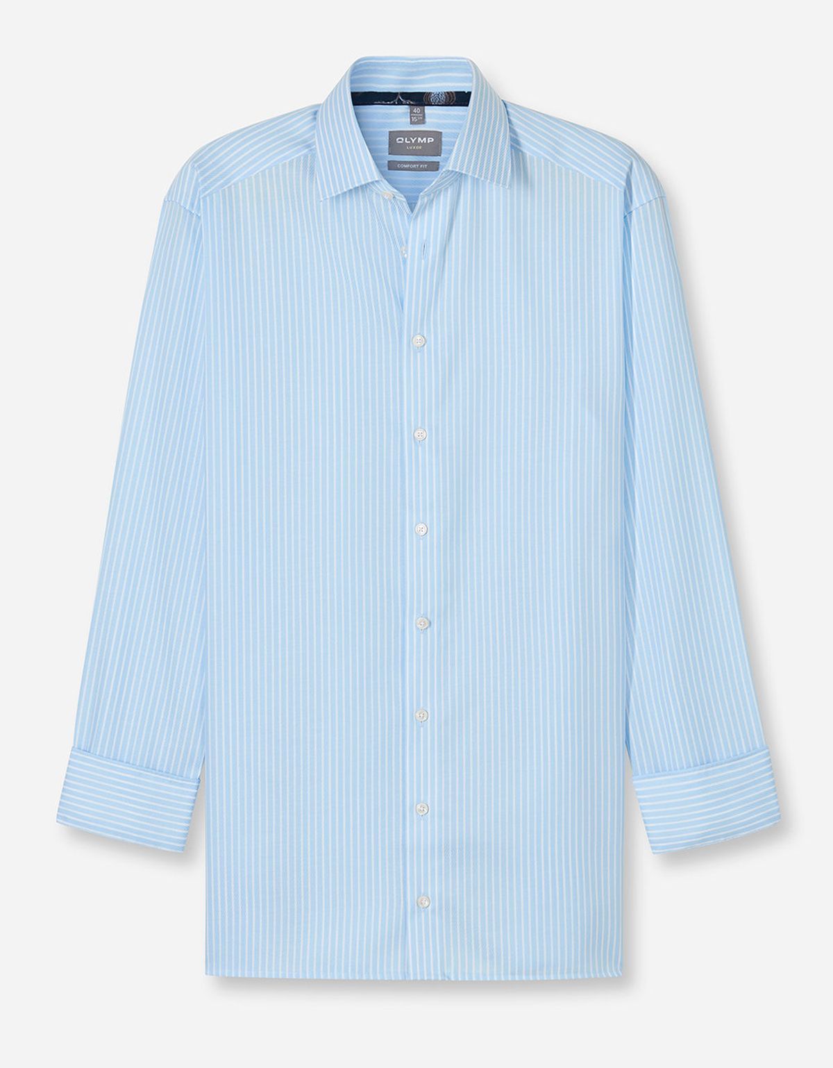 Рубашка мужская в белую полоску OLYMP Luxor, comfort fit | купить в интернет-магазине Olymp-Men