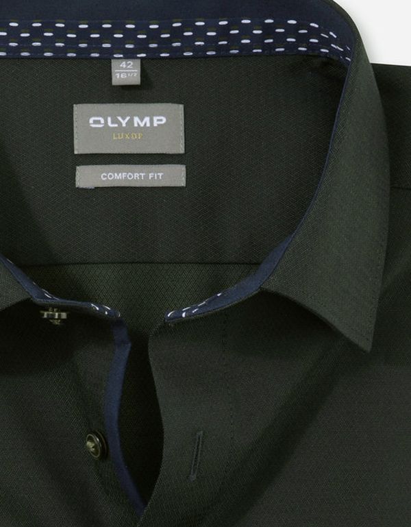 Рубашка деловая мужская OLYMP Luxor, прямой крой, фактурная ткань | купить в интернет-магазине Olymp-Men