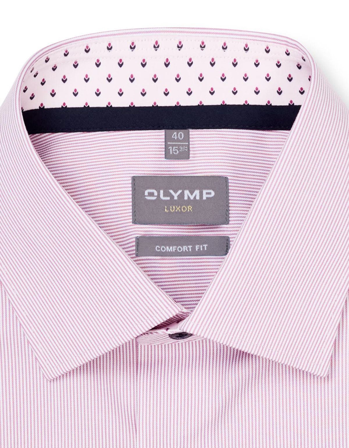 Сорочка классическая в розовую полоску Olymp, прямой крой