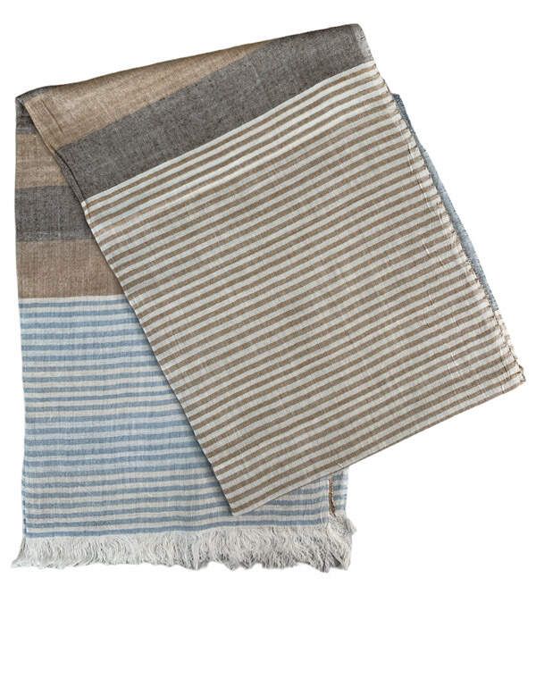 Шарф Lindenmann в бежевую полоску | купить в интернет-магазине Olymp-Men