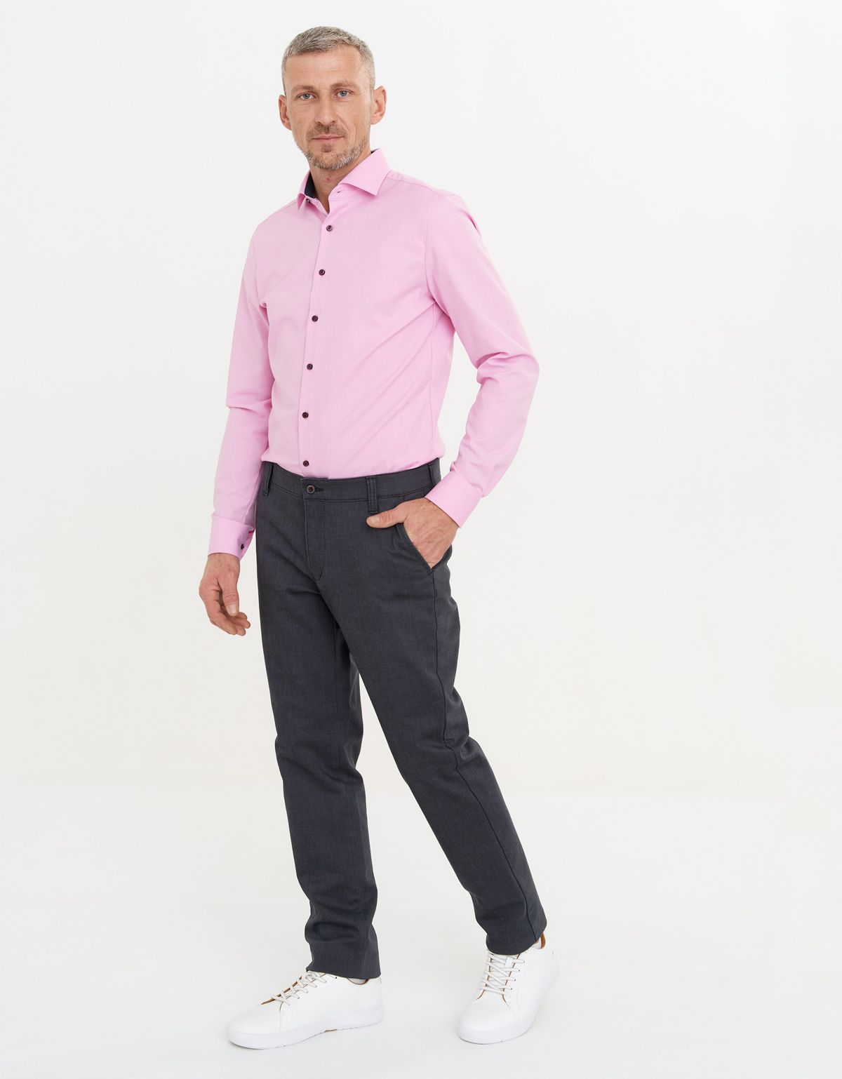 Рубашка мужская с длинным рукавом OLYMP 24/7, климат-контроль, body fit | купить в интернет-магазине Olymp-Men