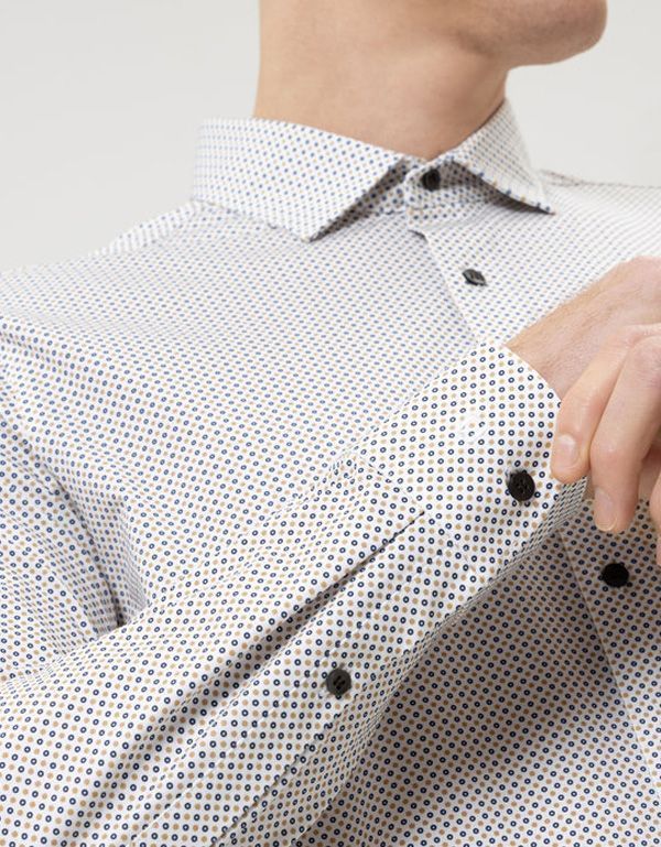 Рубашка трикотажная с рисунком OLYMP 24/7, body fit | купить в интернет-магазине Olymp-Men