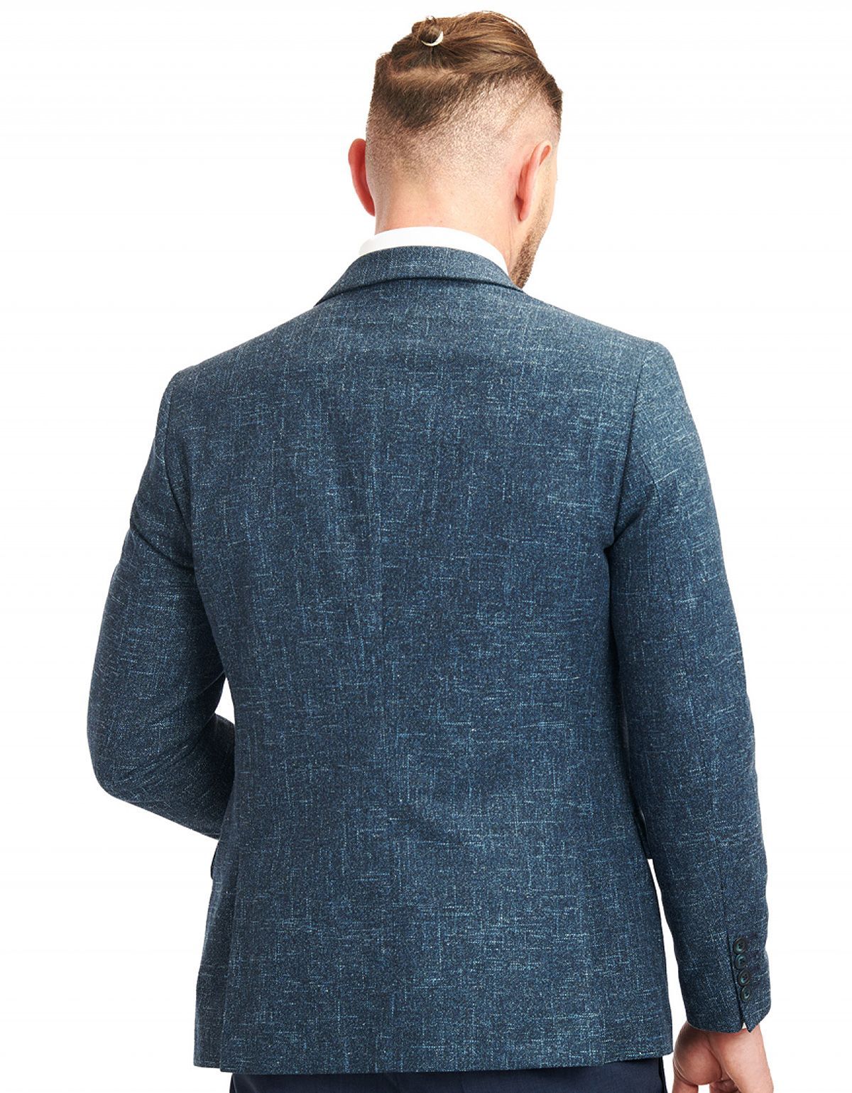 Пиджак льняной синий w.Wegener, 2 шлицы | купить в интернет-магазине Olymp-Men