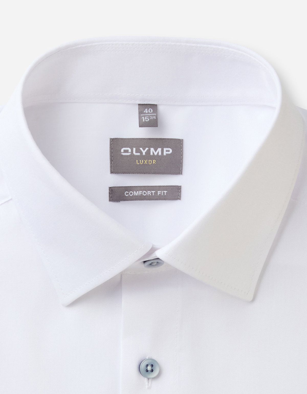 Рубашка белая мужская с коротким рукавом OLYMP Luxor, прямой крой