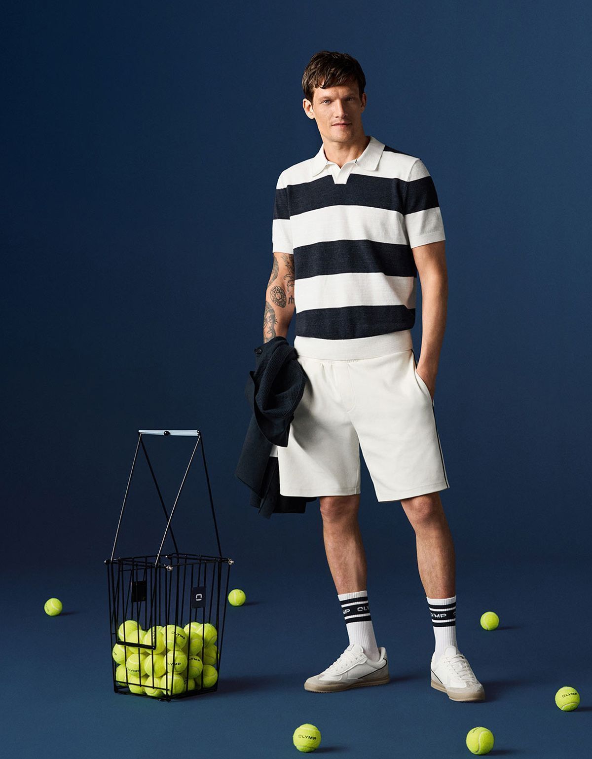 Поло мужское вязанное в синюю полоску Olymp | купить в интернет-магазине Olymp-Men