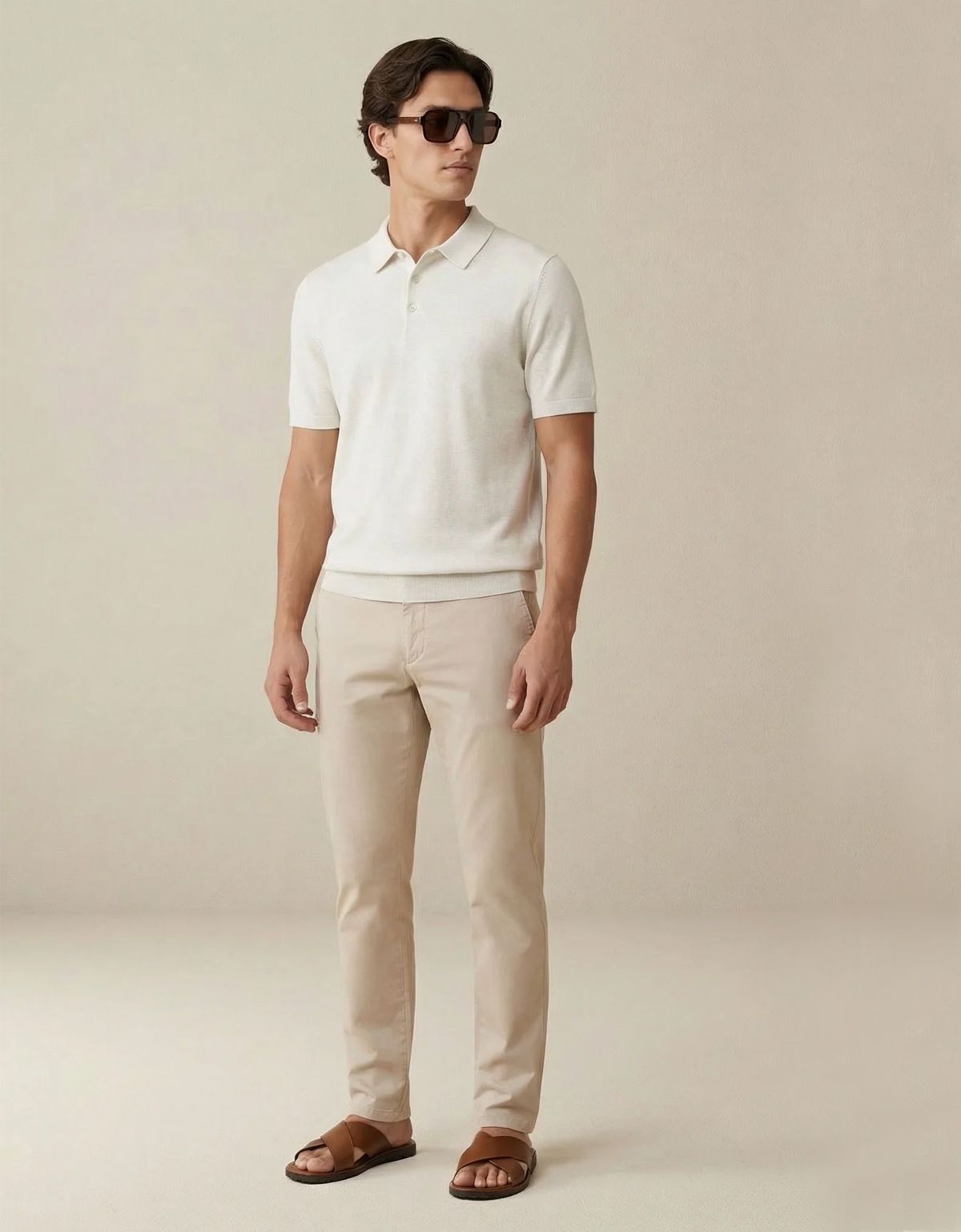 Поло мужское вязаное светлое Fynch-Hatton | купить в интернет-магазине Olymp-Men