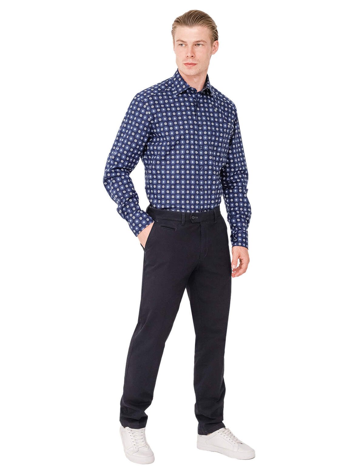 Рубашка мужская OLYMP Luxor с принтом, modern fit | купить в интернет-магазине Olymp-Men