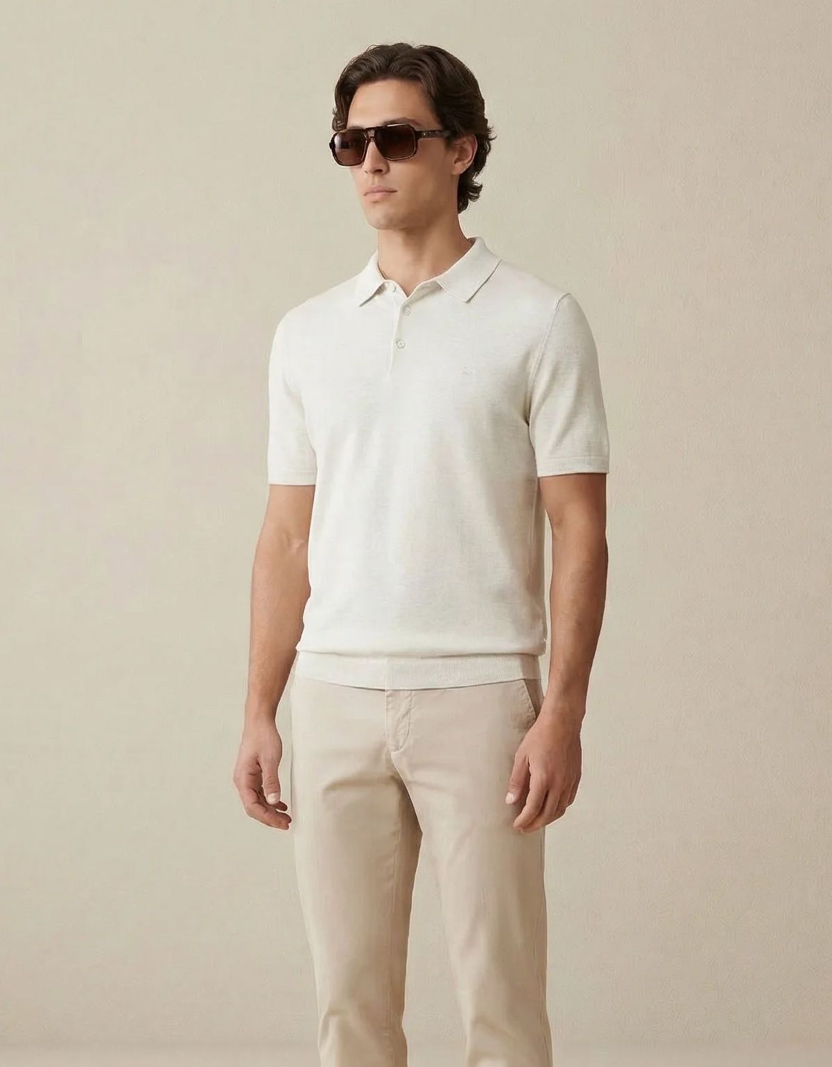 Поло мужское вязаное светлое Fynch-Hatton | купить в интернет-магазине Olymp-Men