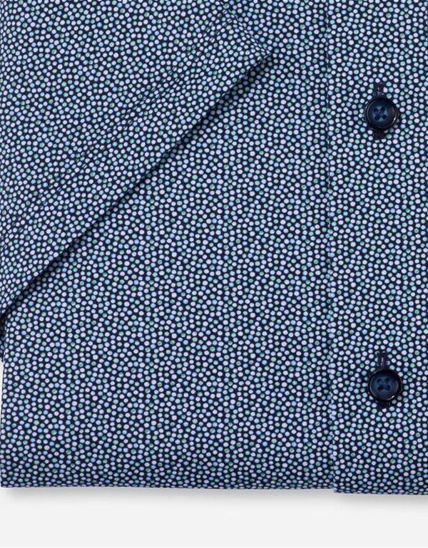 Рубашка трикотажная OLYMP Luxor 24/7 с рисунком горох, modern fit