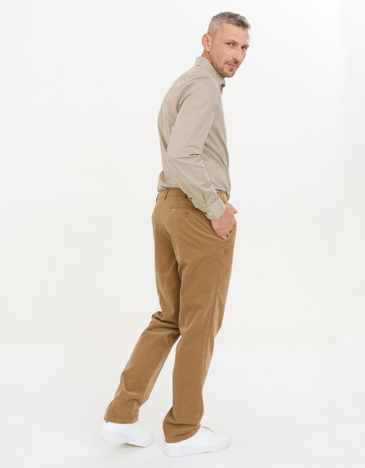 Брюки вельветовые бежевые w.Wegener | купить в интернет-магазине Olymp-Men