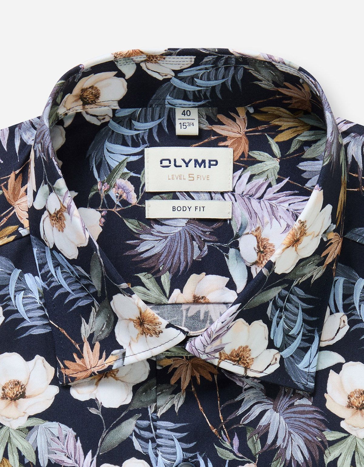 Рубашка с цветочным принтом Olymp, body fit | купить в интернет-магазине Olymp-Men