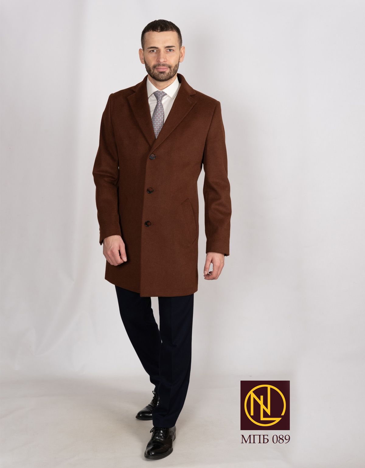 Пальто классическое мужское шерстяное Nowal | купить в интернет-магазине Olymp-Men