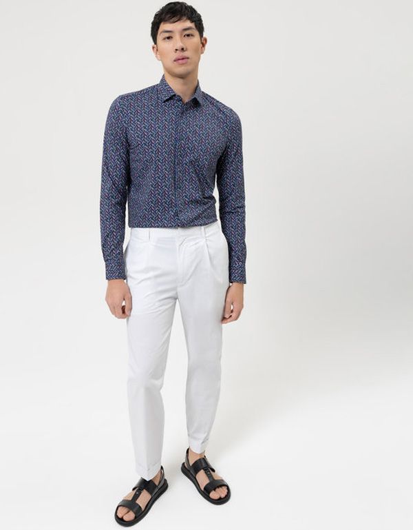 Рубашка трикотажная с рисунком OLYMP 24/7, body fit | купить в интернет-магазине Olymp-Men