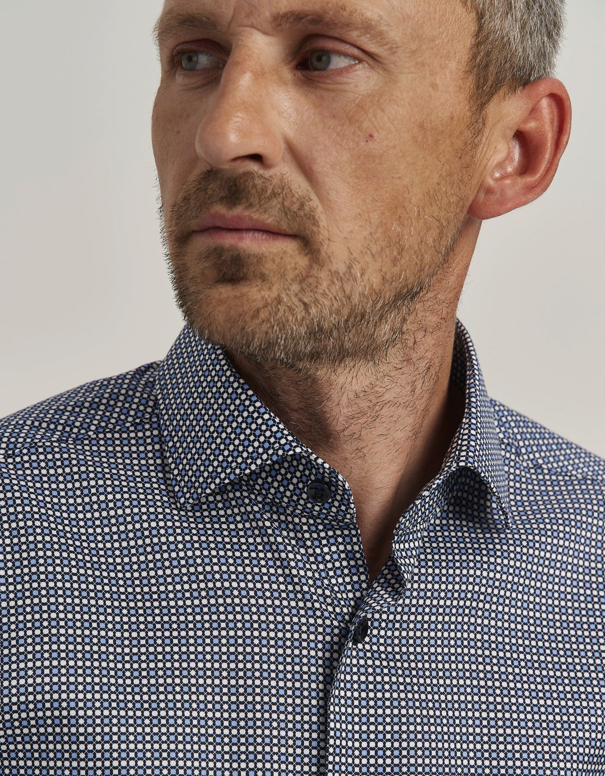 Рубашка мужская Olymp Signature синяя с рисунком