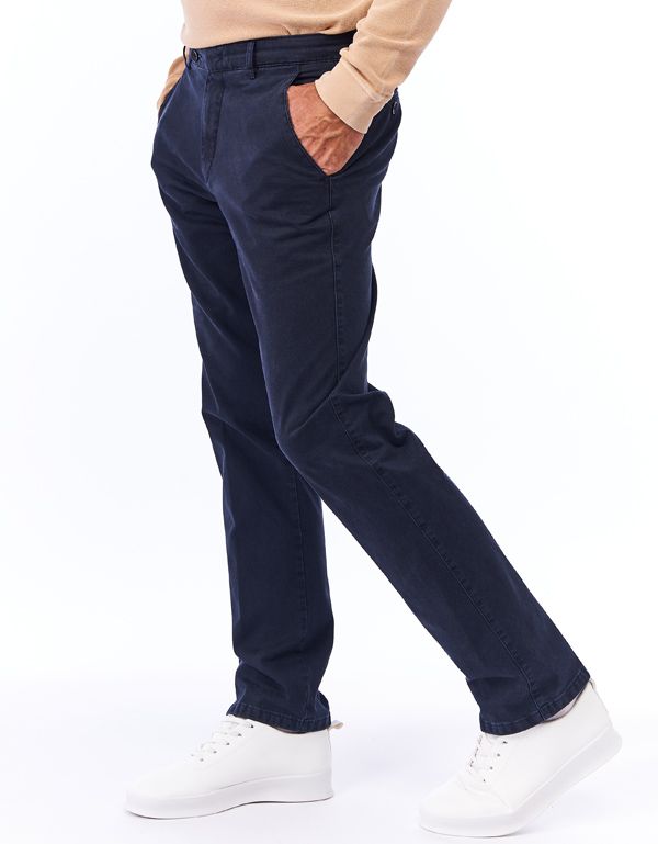 Брюки мужские Meyer синие хлопковые, прямые | купить в интернет-магазине Olymp-Men