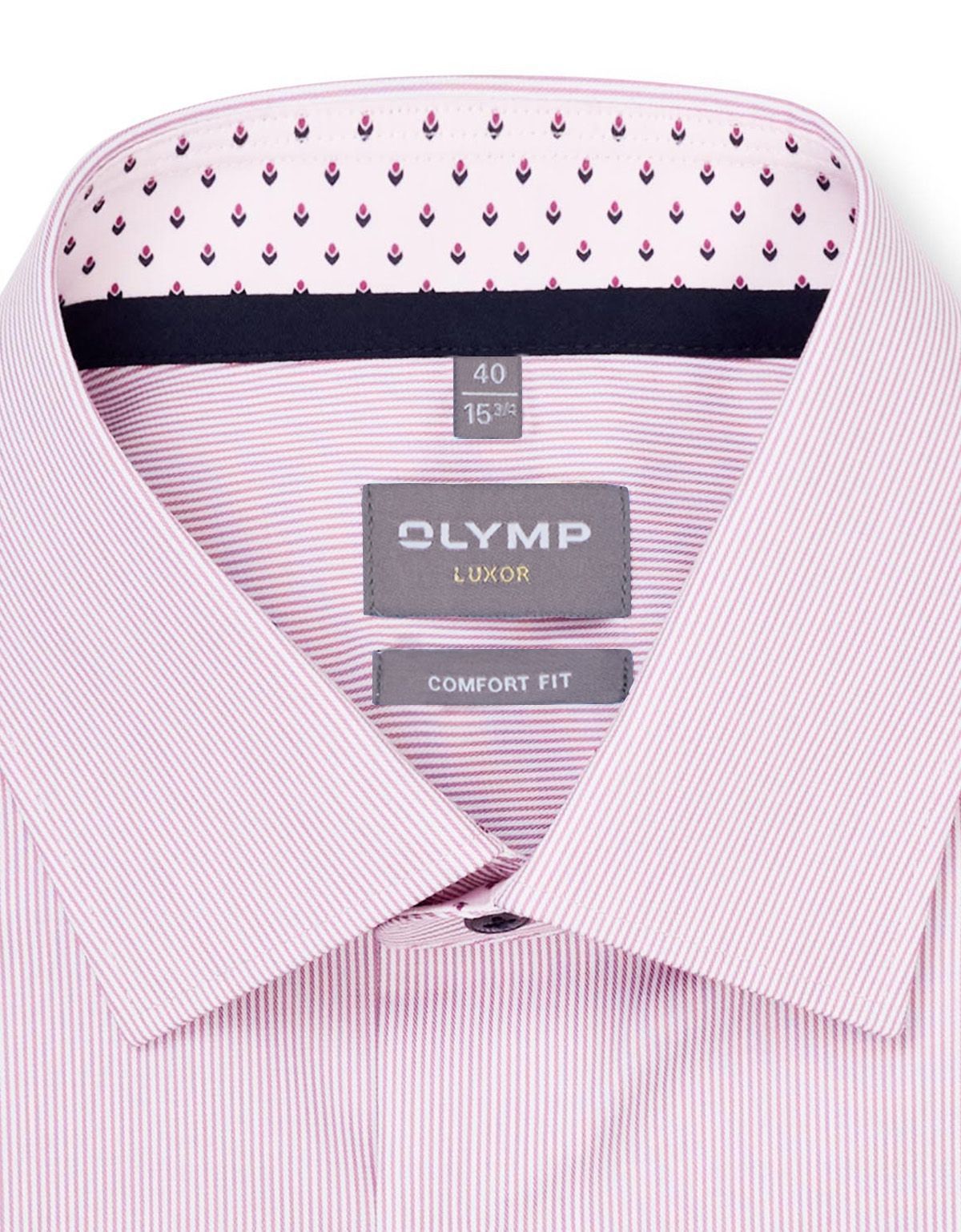 Сорочка классическая в розовую полоску Olymp, прямой крой