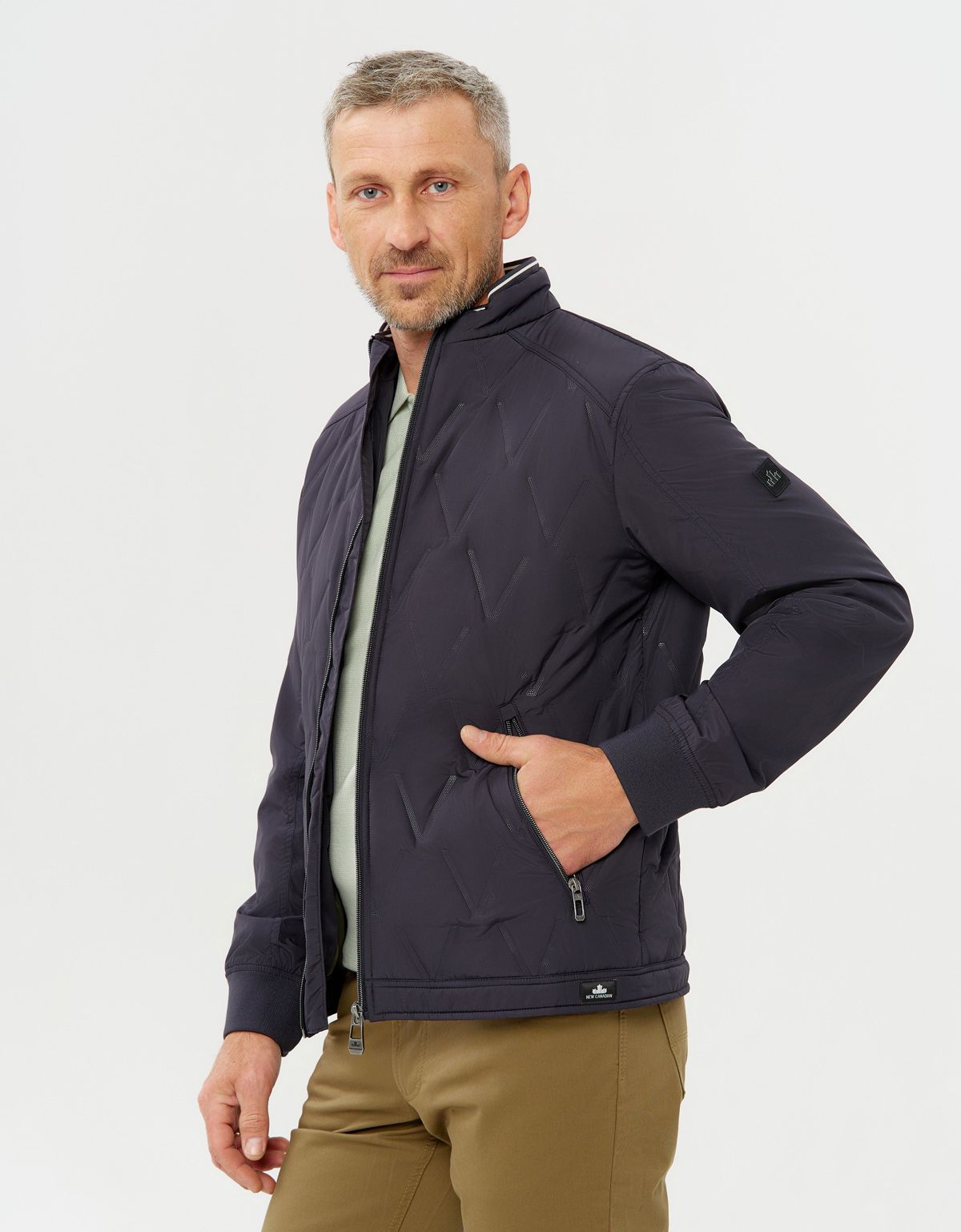 Куртка мужская синяя лёгкая New Canadian | купить в интернет-магазине Olymp-Men