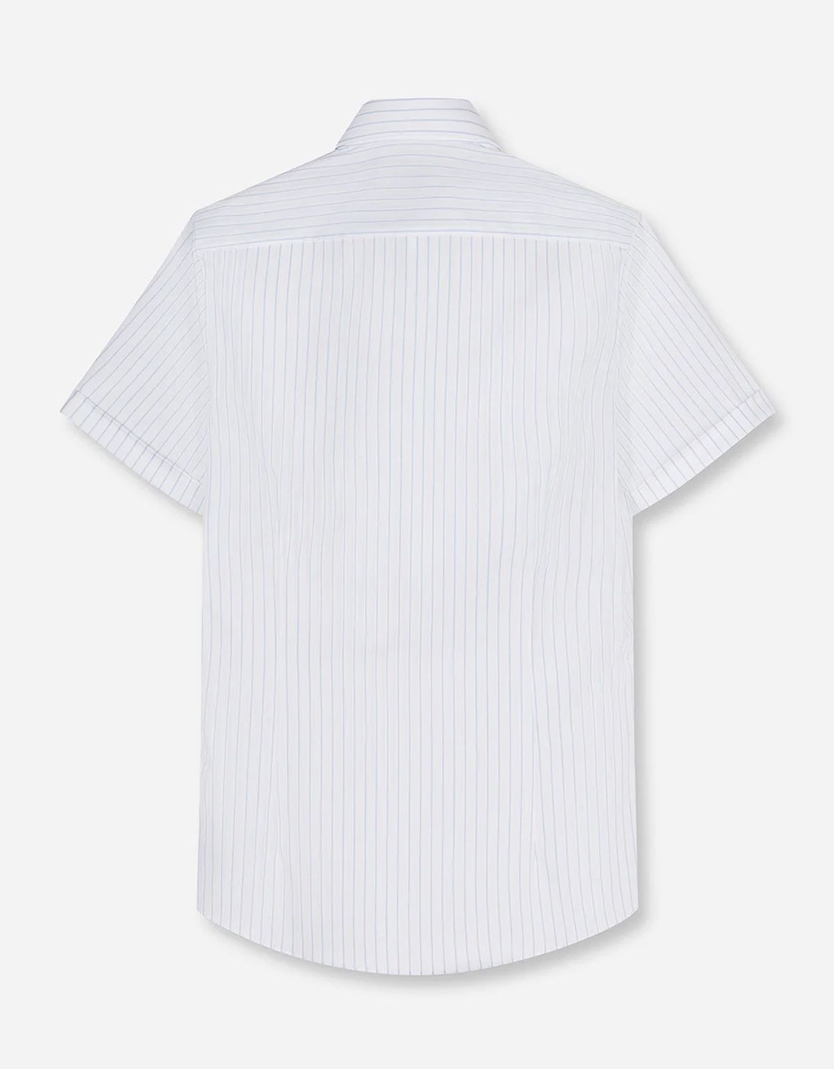 Рубашка летняя в синюю полоску Olymp, боди фит