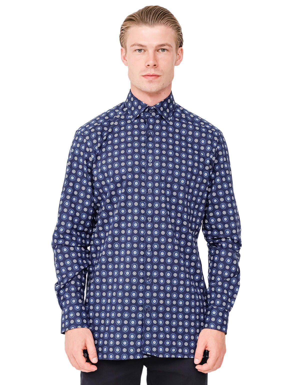 Рубашка мужская OLYMP Luxor с принтом, modern fit | купить в интернет-магазине Olymp-Men