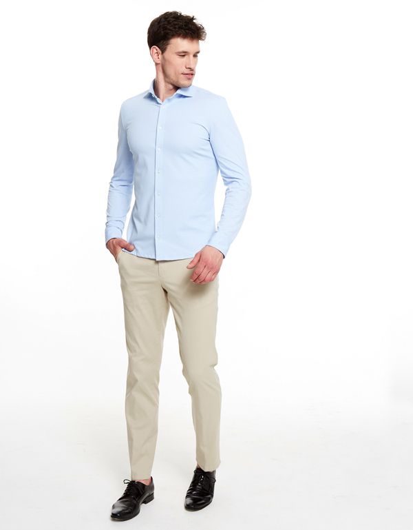 Рубашка мужская классическая трикотажная OLYMP 24/7, супер слим, артикул 25208411