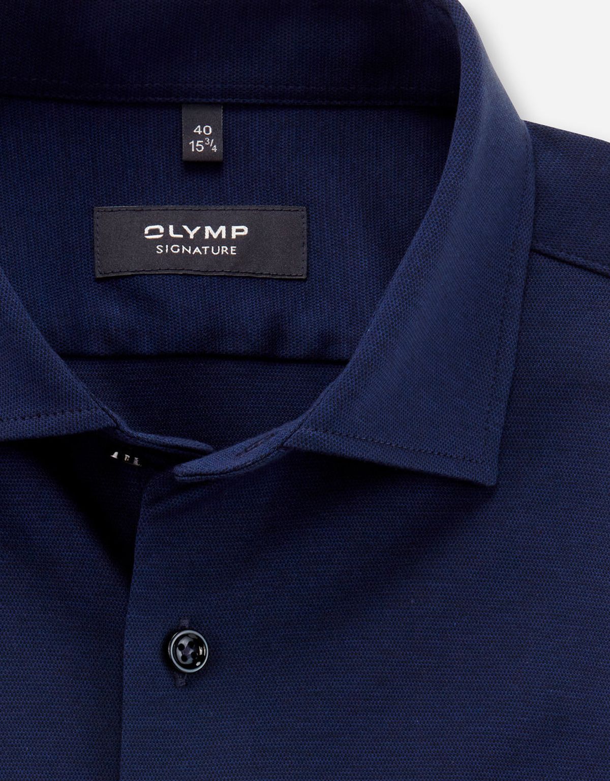 Рубашка мужская трикотажная Signature синяя однотонная