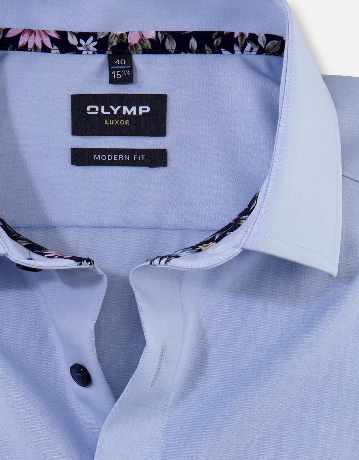 Рубашка голубая мужская OLYMP Luxor, modern fit, на высокий рост | купить в интернет-магазине Olymp-Men