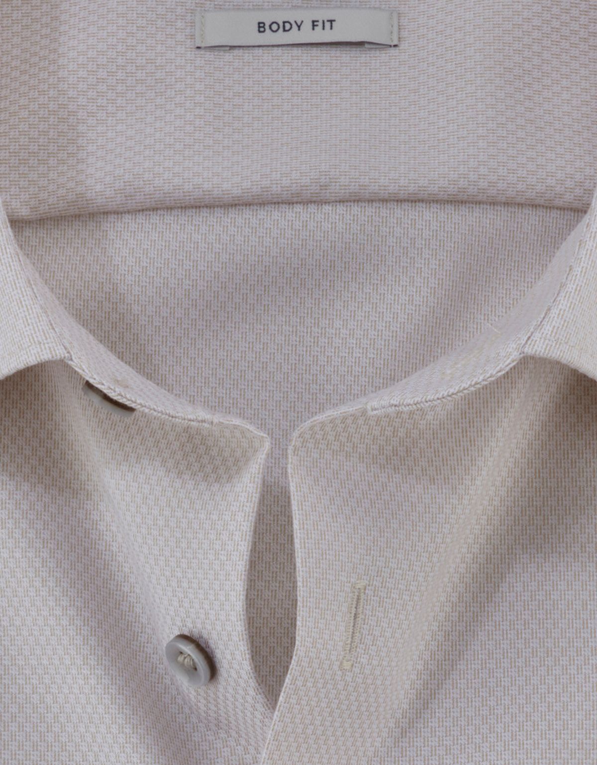 Сорочка бежевая мужская приталенная OLYMP, фактурная | купить в интернет-магазине Olymp-Men