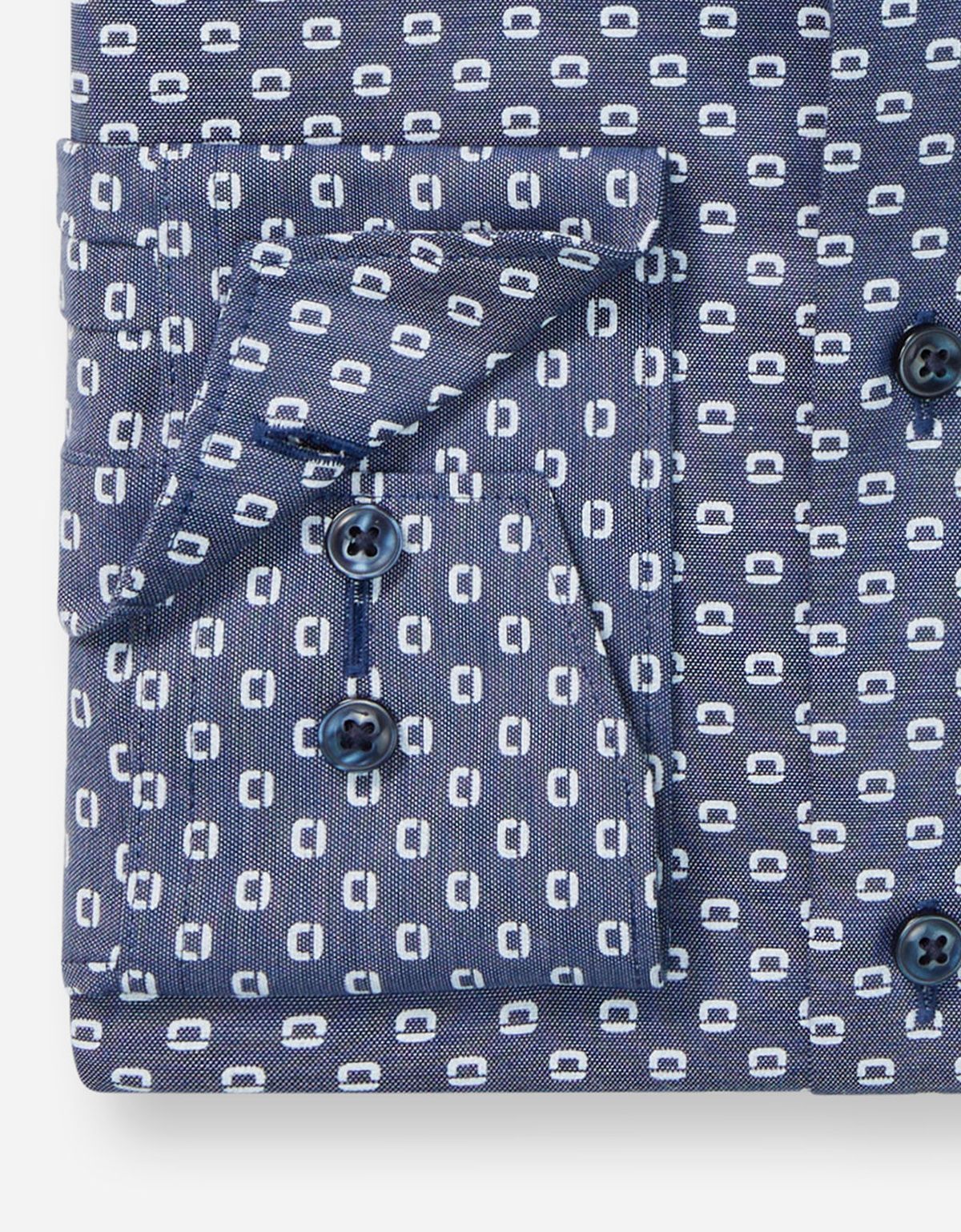 Рубашка синяя с принтом Olymp, modern fit | купить в интернет-магазине Olymp-Men