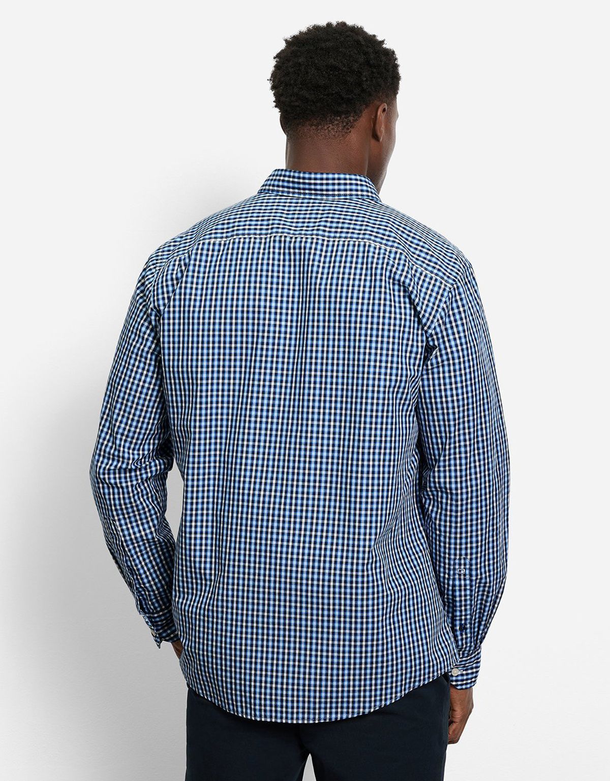 Рубашка мужская в голубую клетку OLYMP Casual | купить в интернет-магазине Olymp-Men