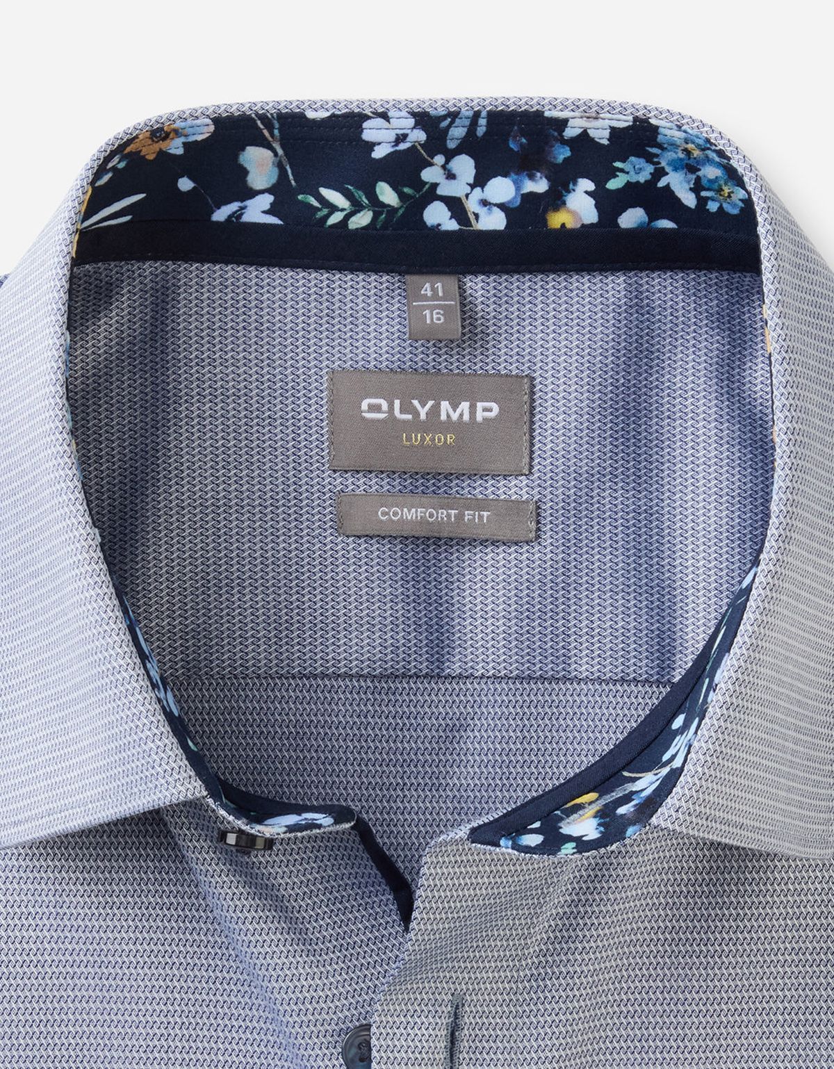 Рубашка синяя классическая OLYMP Luxor, comfort fit